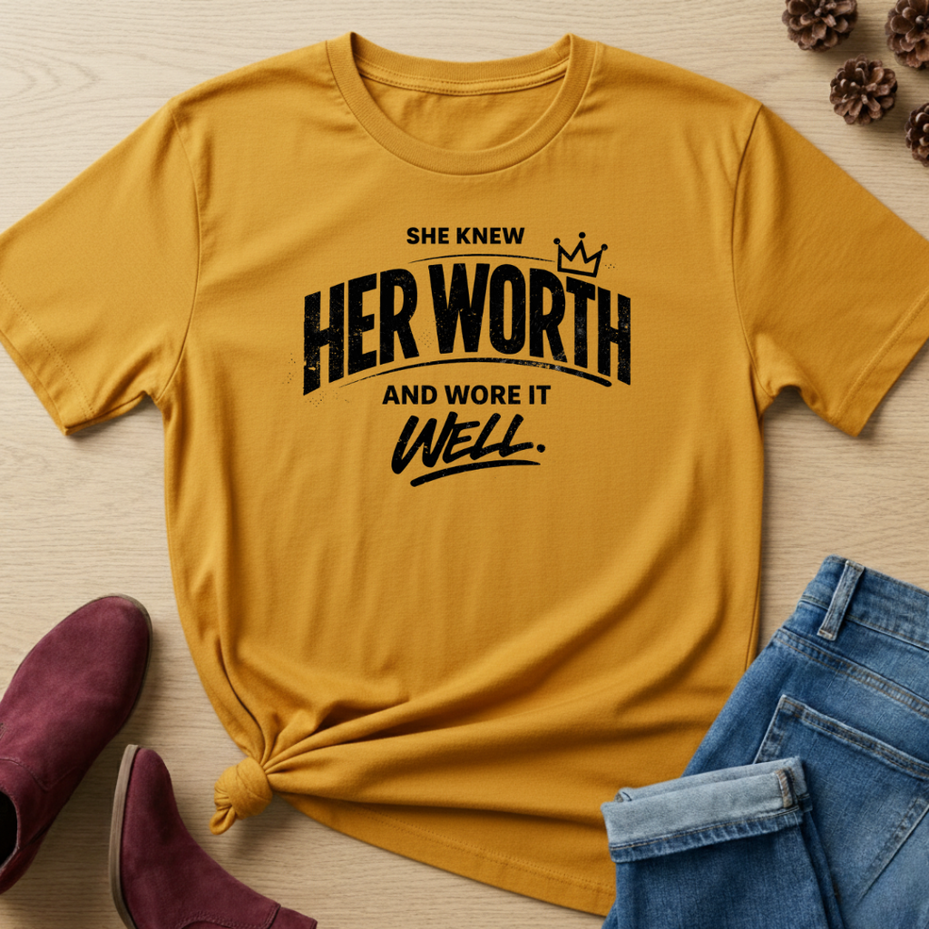 She Knew Her Worth and Wore It Well T-Shirt