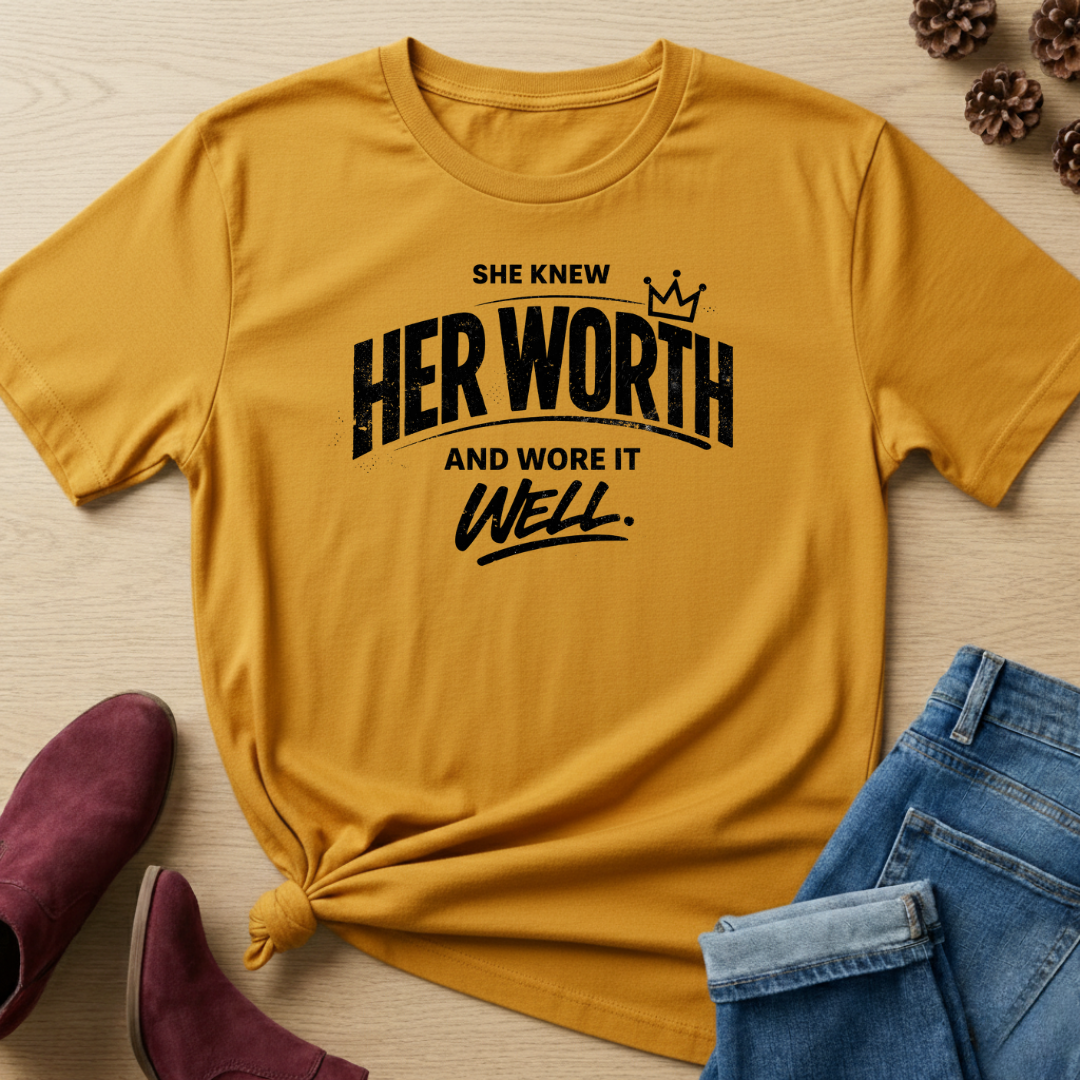 She Knew Her Worth and Wore It Well T-Shirt