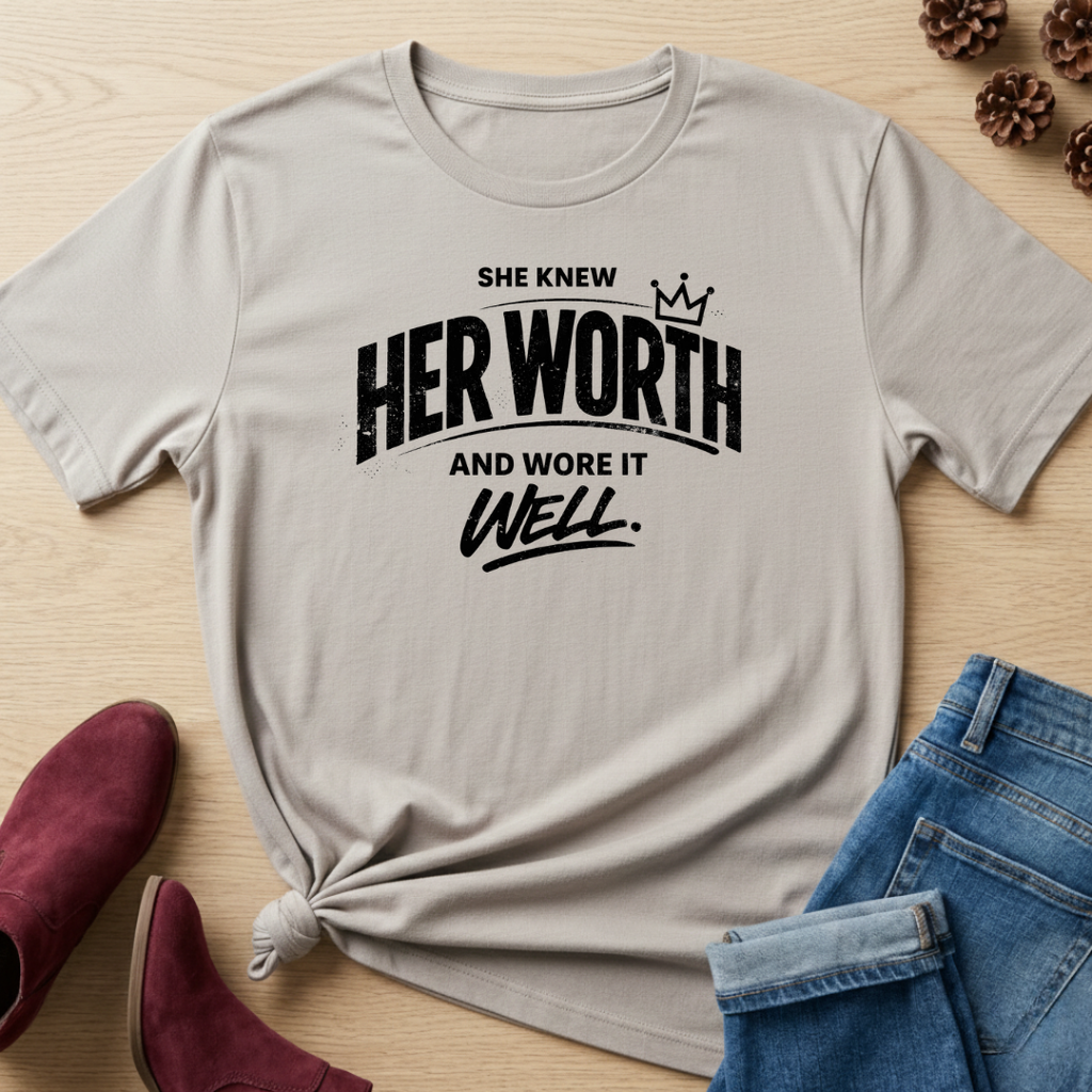 She Knew Her Worth and Wore It Well T-Shirt