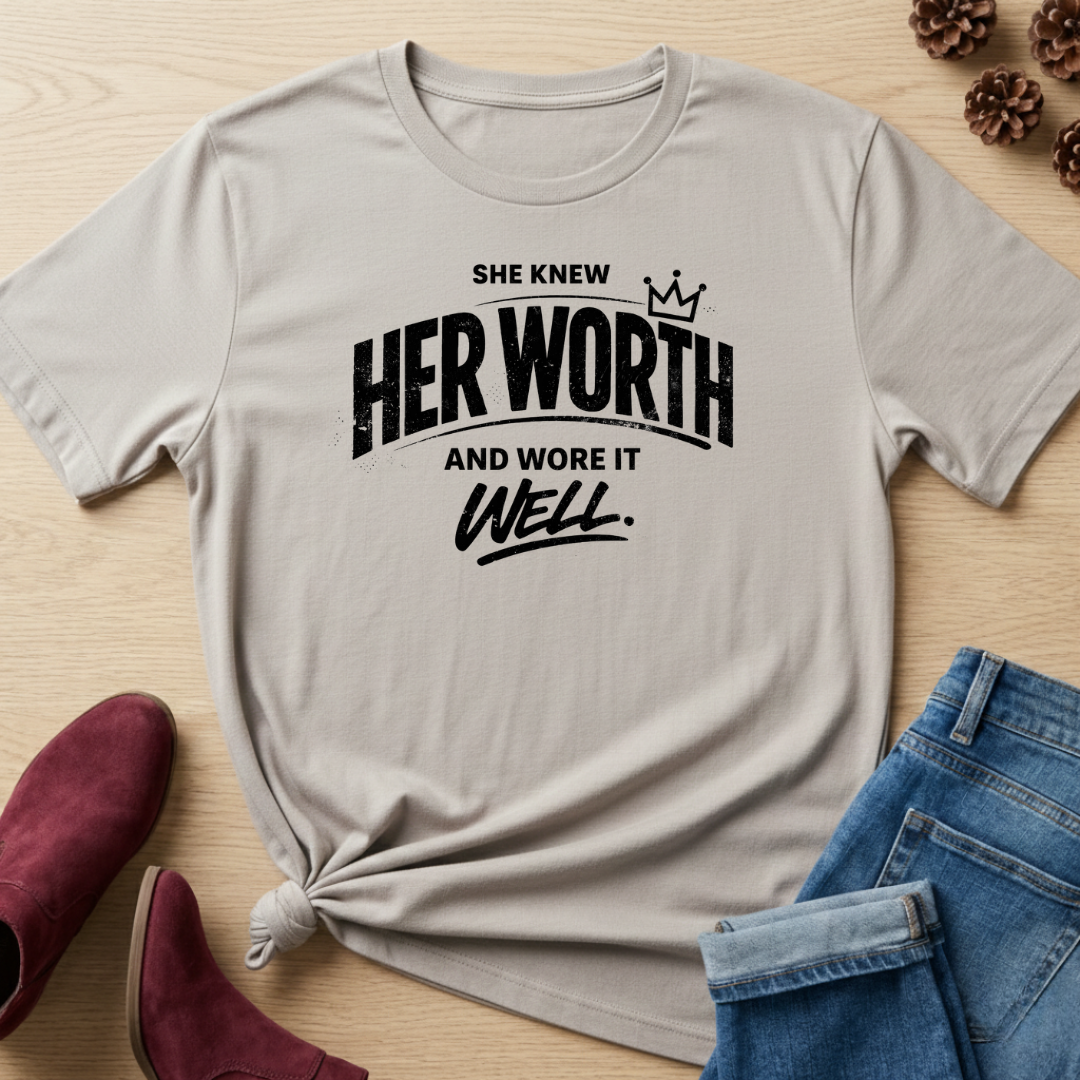She Knew Her Worth and Wore It Well T-Shirt