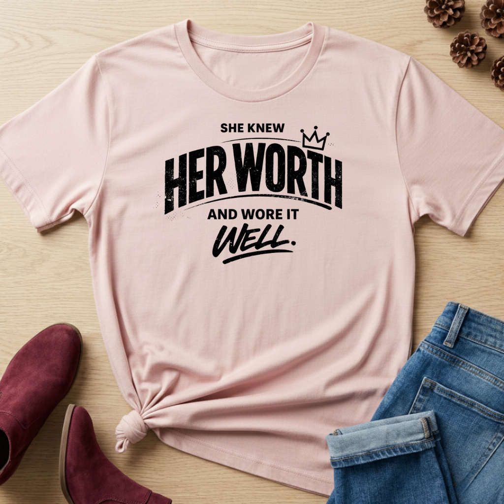 She Knew Her Worth and Wore It Well T-Shirt