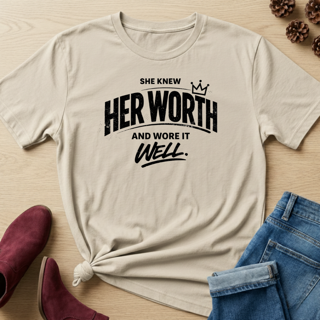 She Knew Her Worth and Wore It Well T-Shirt