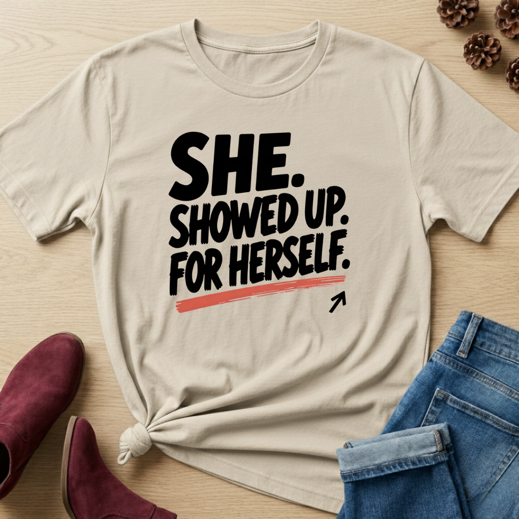 She Showed Up For Herself T-Shirt