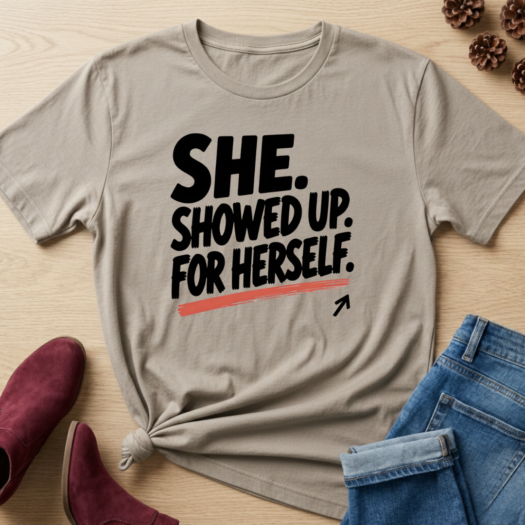 She Showed Up For Herself T-Shirt