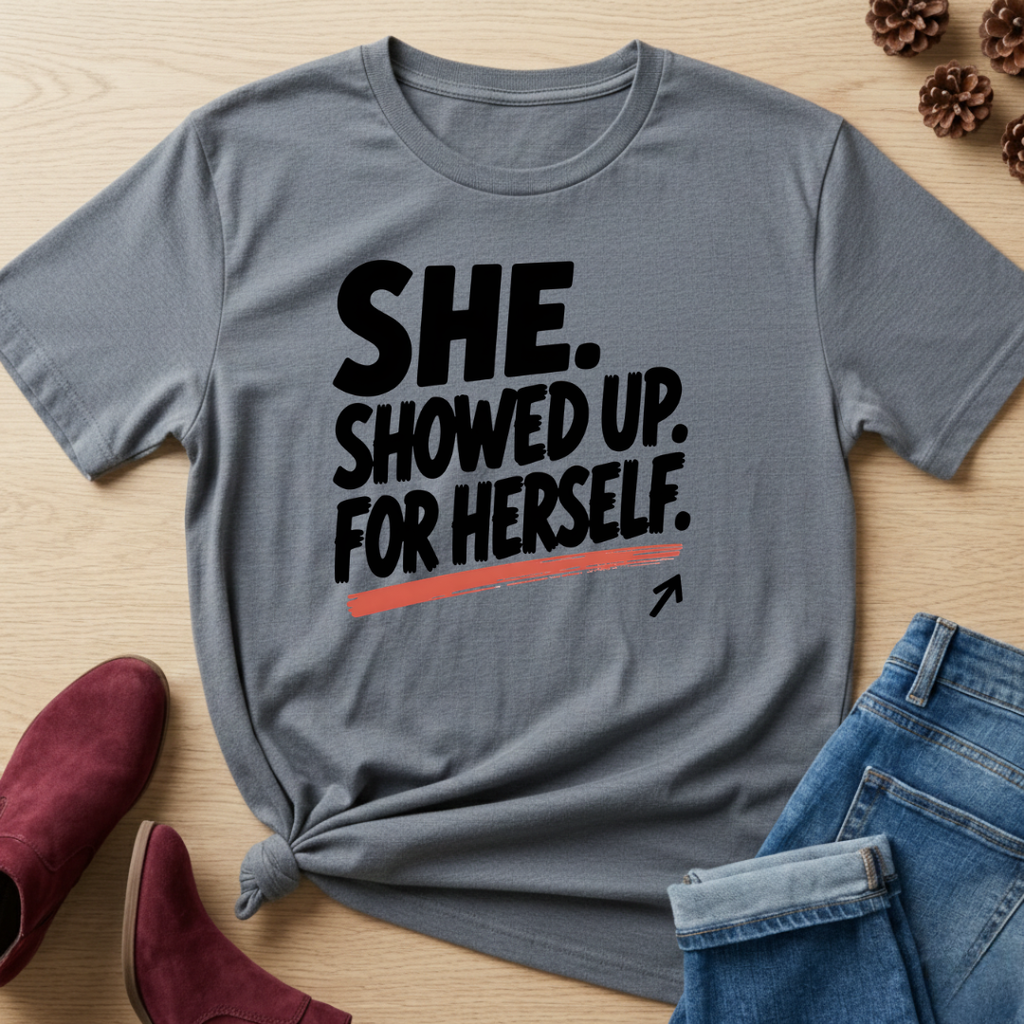 She Showed Up For Herself T-Shirt